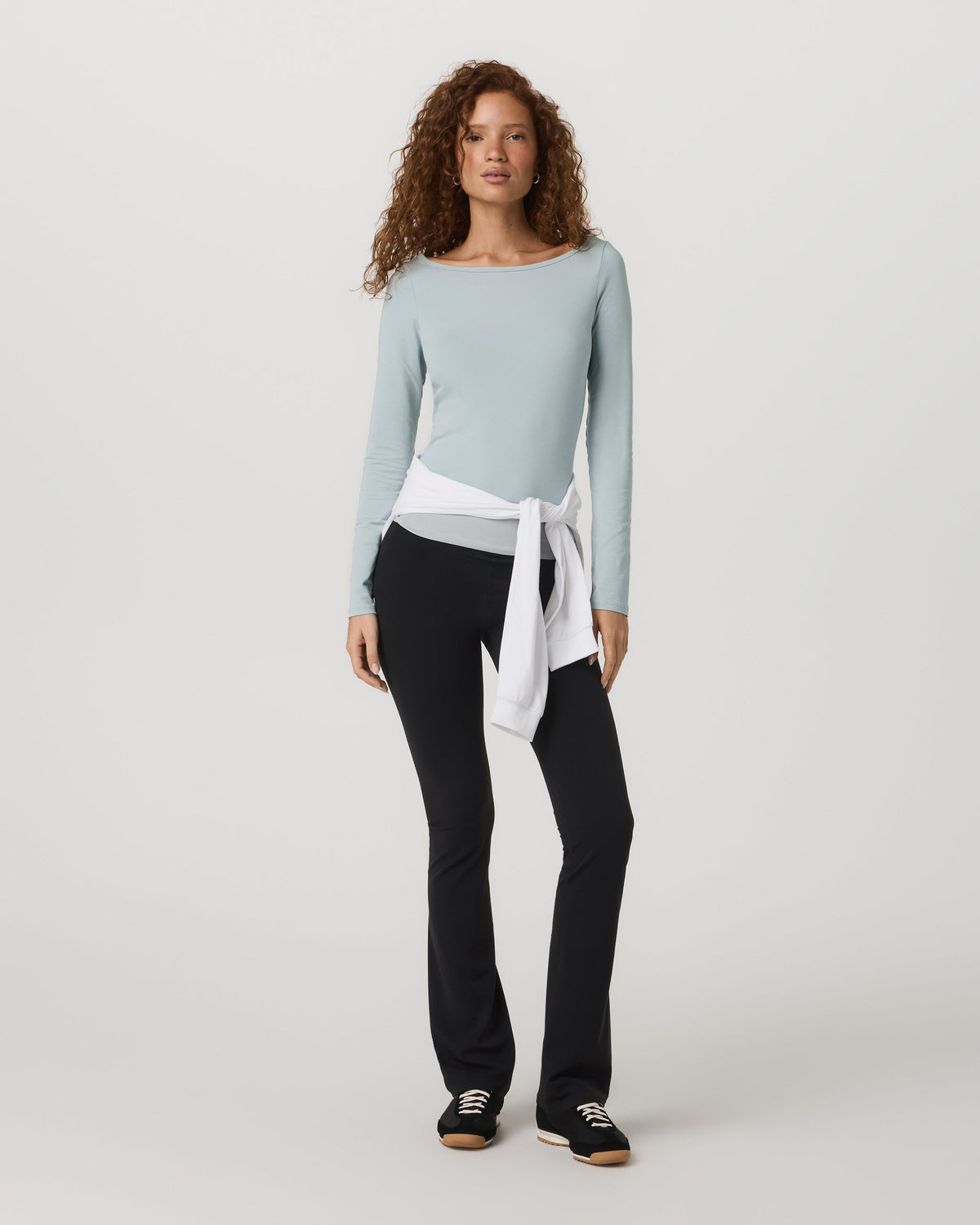 Long Sleeve Tuvalu Boat Neck | Blue Haze