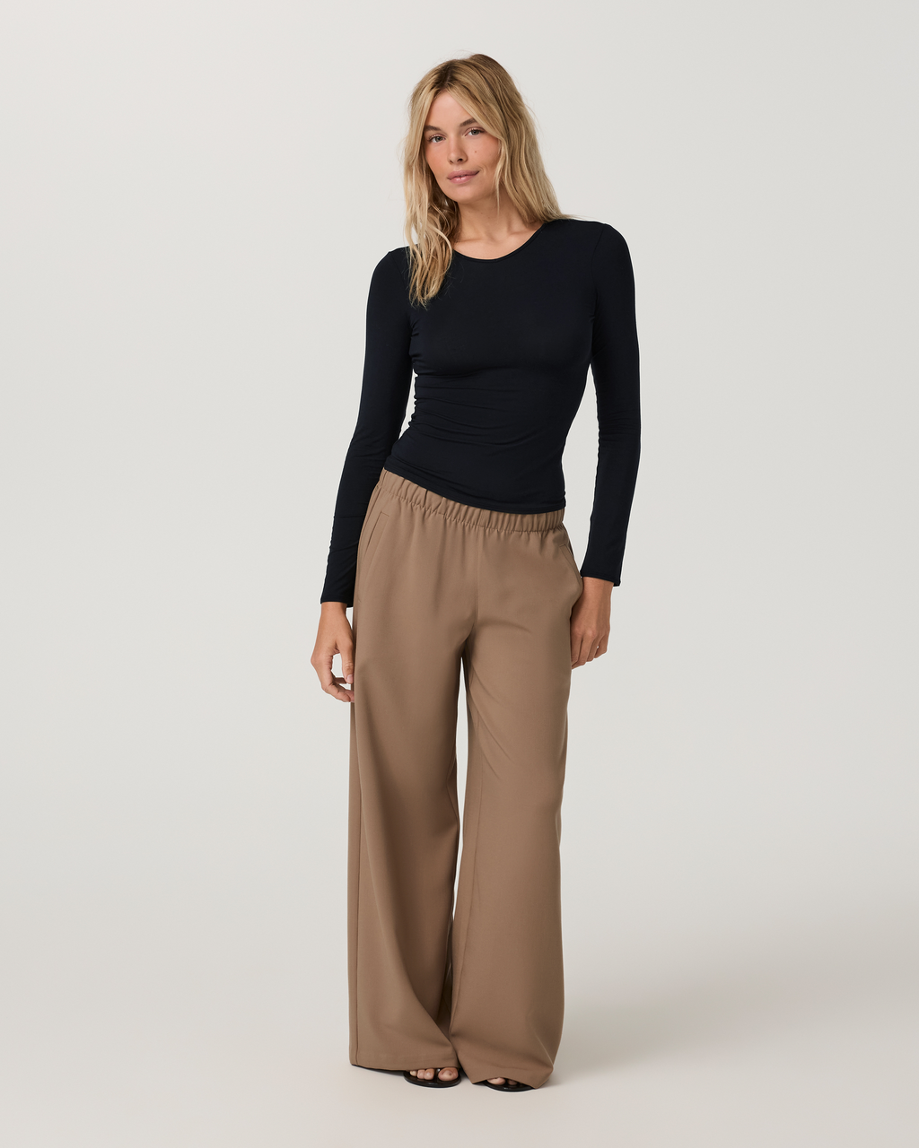 Long Sleeve Modal Top | Black