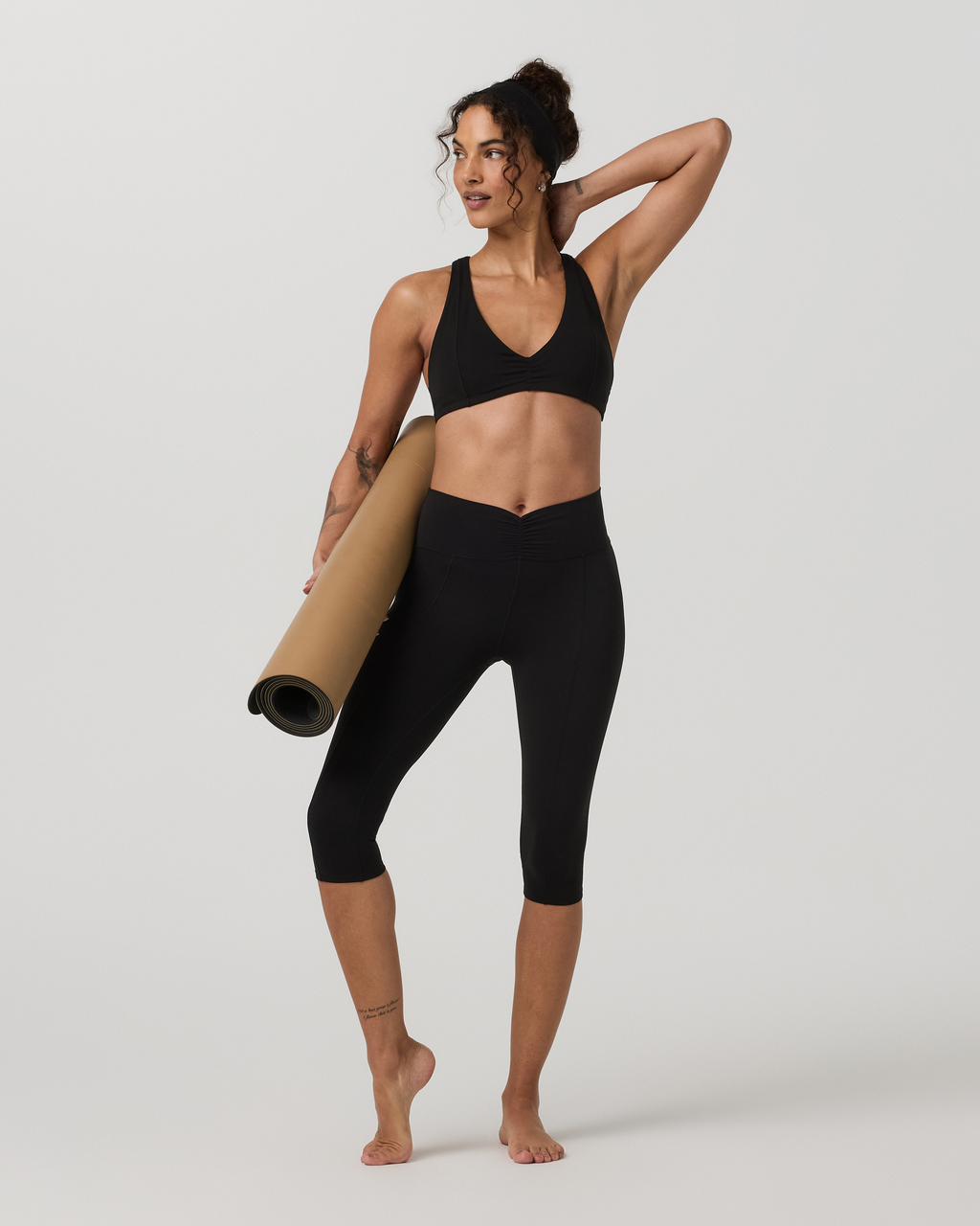 Vuori AllTheFeels™ Shirred Bra | Black