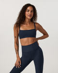 Elevation Square Neck Bra | Midnight Heather