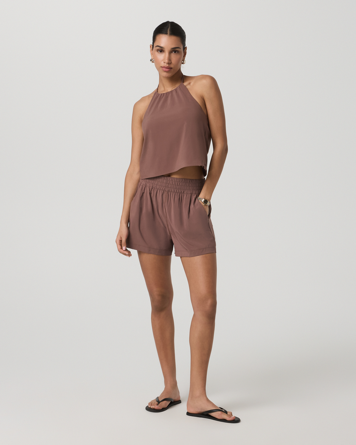 Villa Shoreline Halter Top | Sable