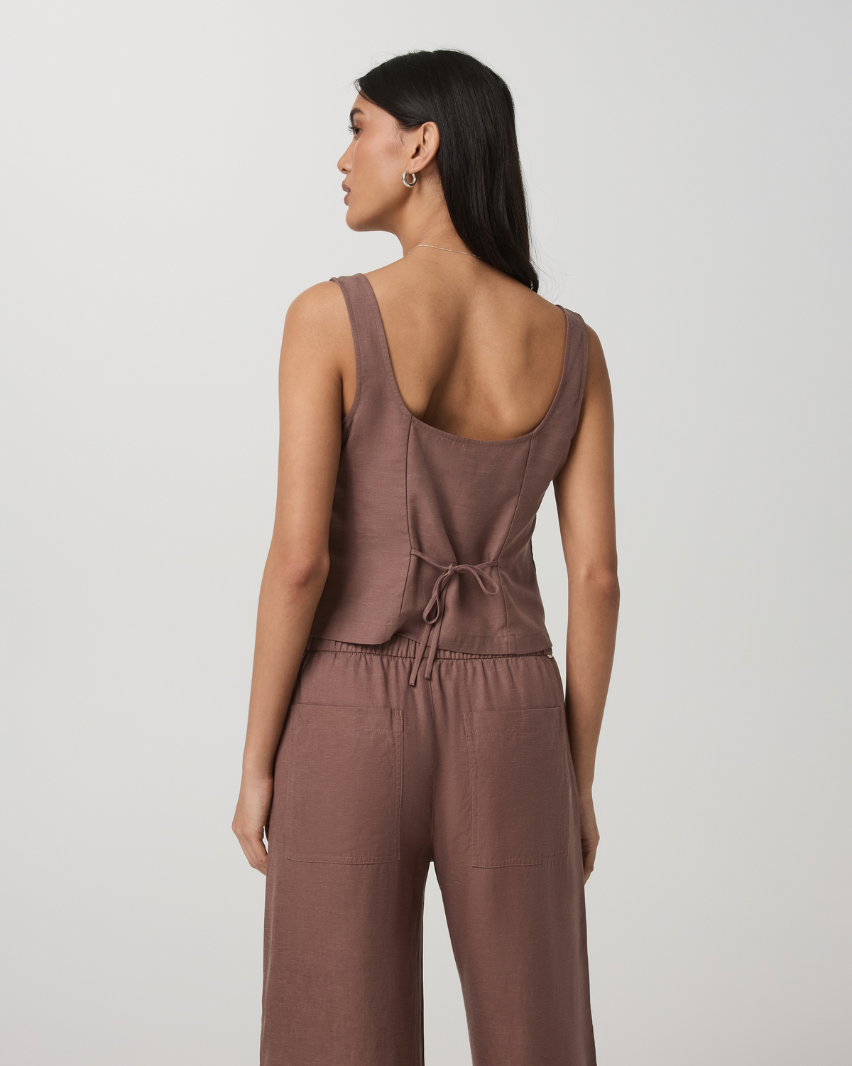 Trestles Twill Button Front Top | Sable