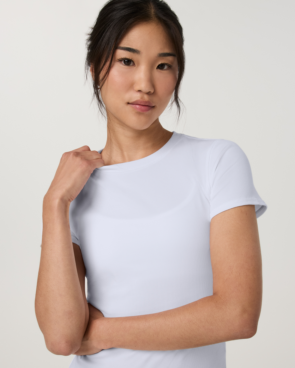 Pose Fitted Tee Long | White