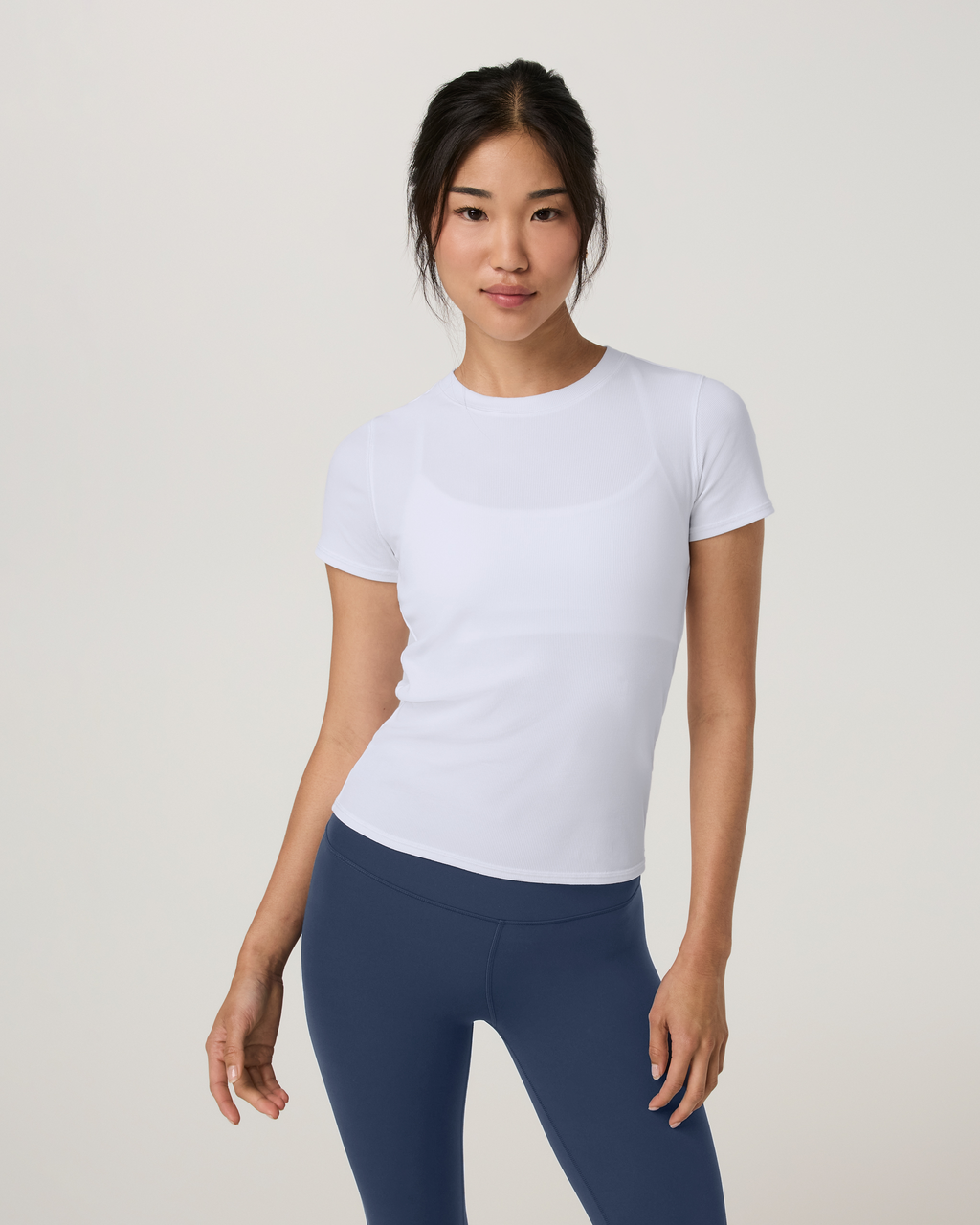 Pose Fitted Tee Long | White