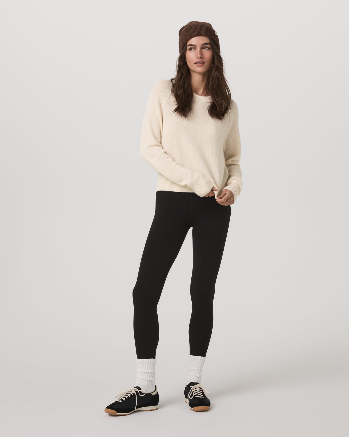Émilie Cashmere Crew | Porcelain