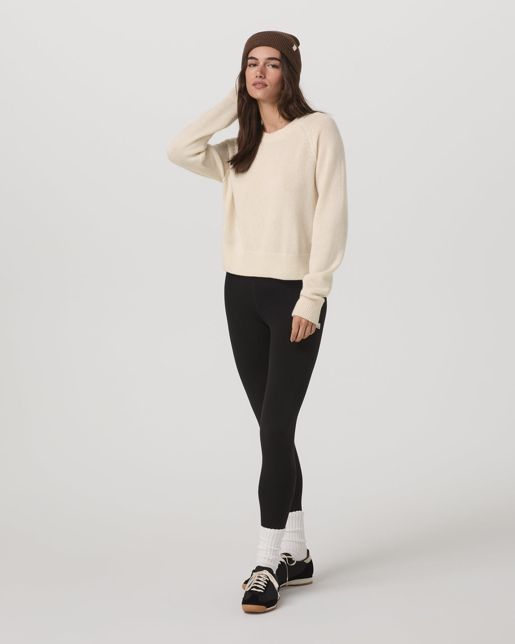 Émilie Cashmere Crew | Porcelain