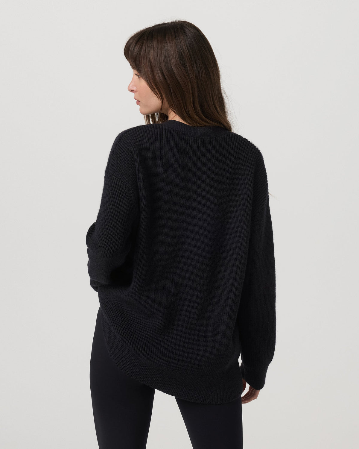 Alps Boyfriend Cardigan | Black