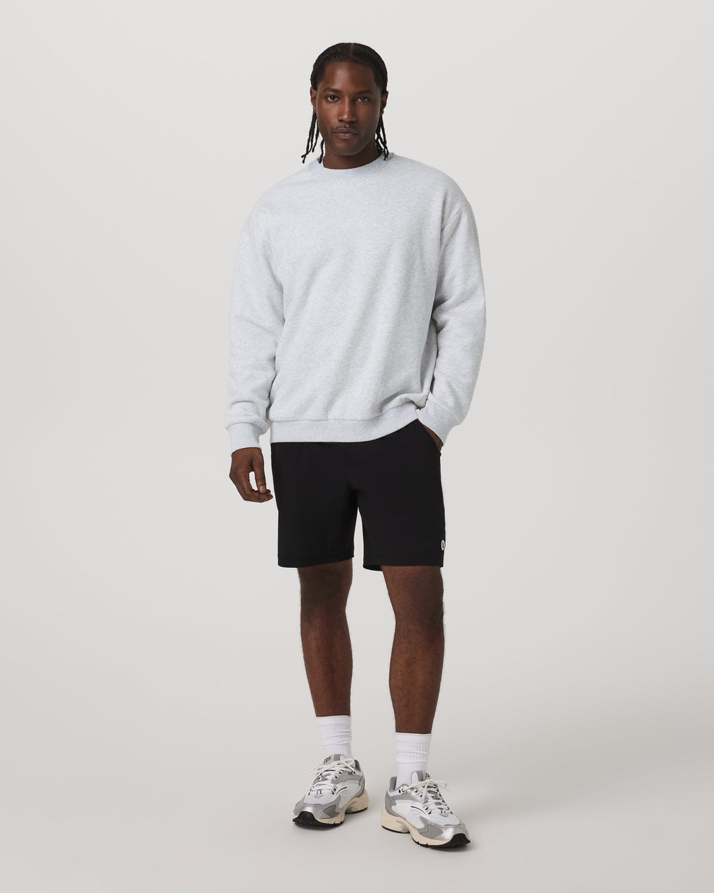 Restore Oversized Crew 2.0 | Pale Grey Heather