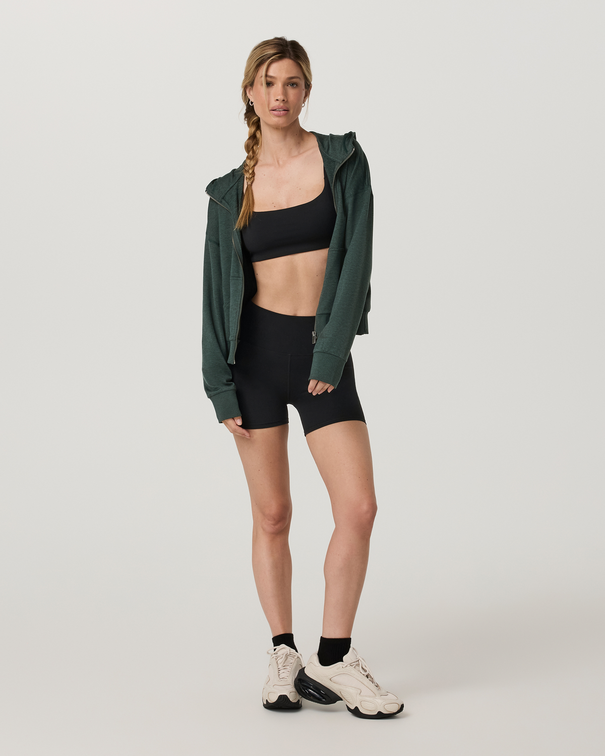 Halo Modern Full Zip Hoodie | Hemlock Heather