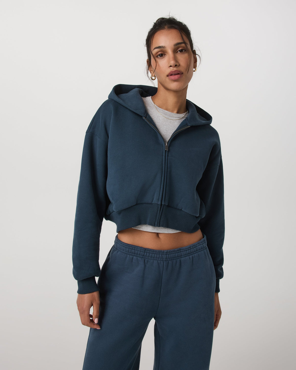 Restore Mini Full Zip Hoodie | Ocean Blue