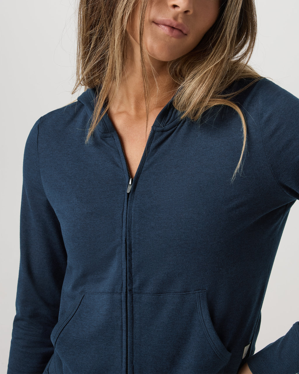 Halo Mini Full Zip Hoodie | Blue Coast Heather