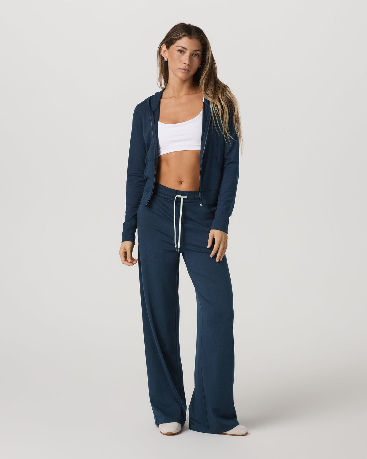 Halo Mini Full Zip Hoodie | Blue Coast Heather