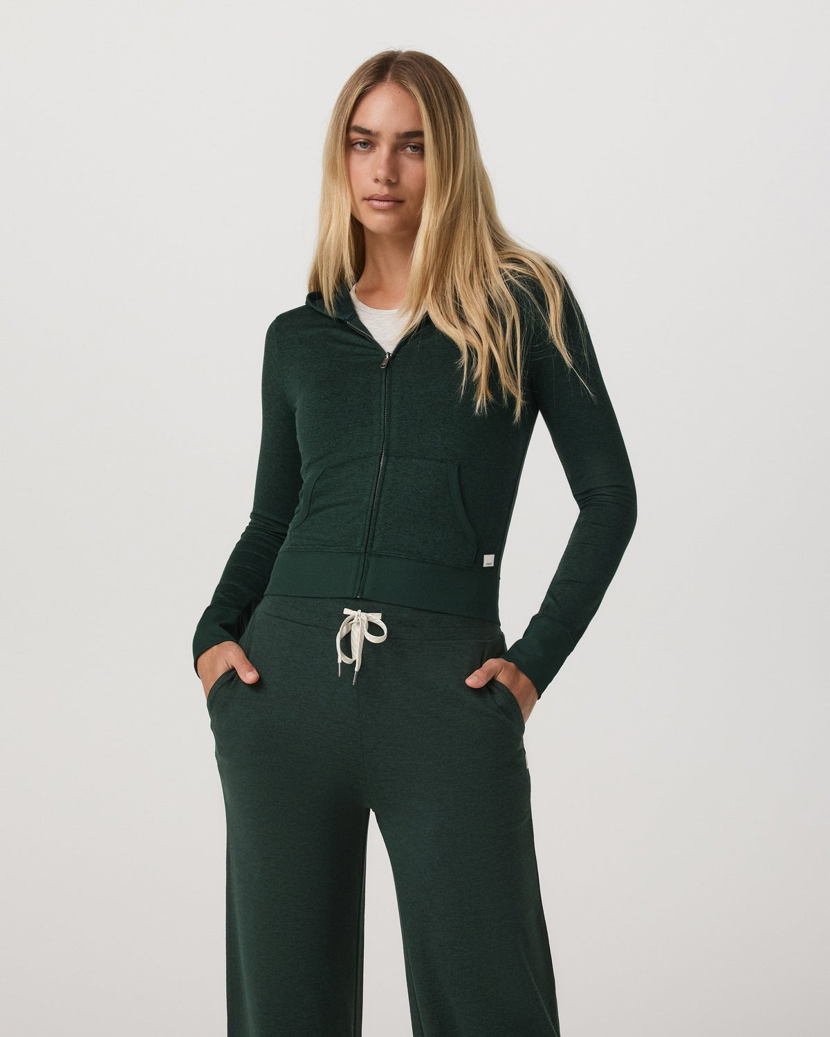 Halo Mini Full Zip Hoodie | Evergreen Heather