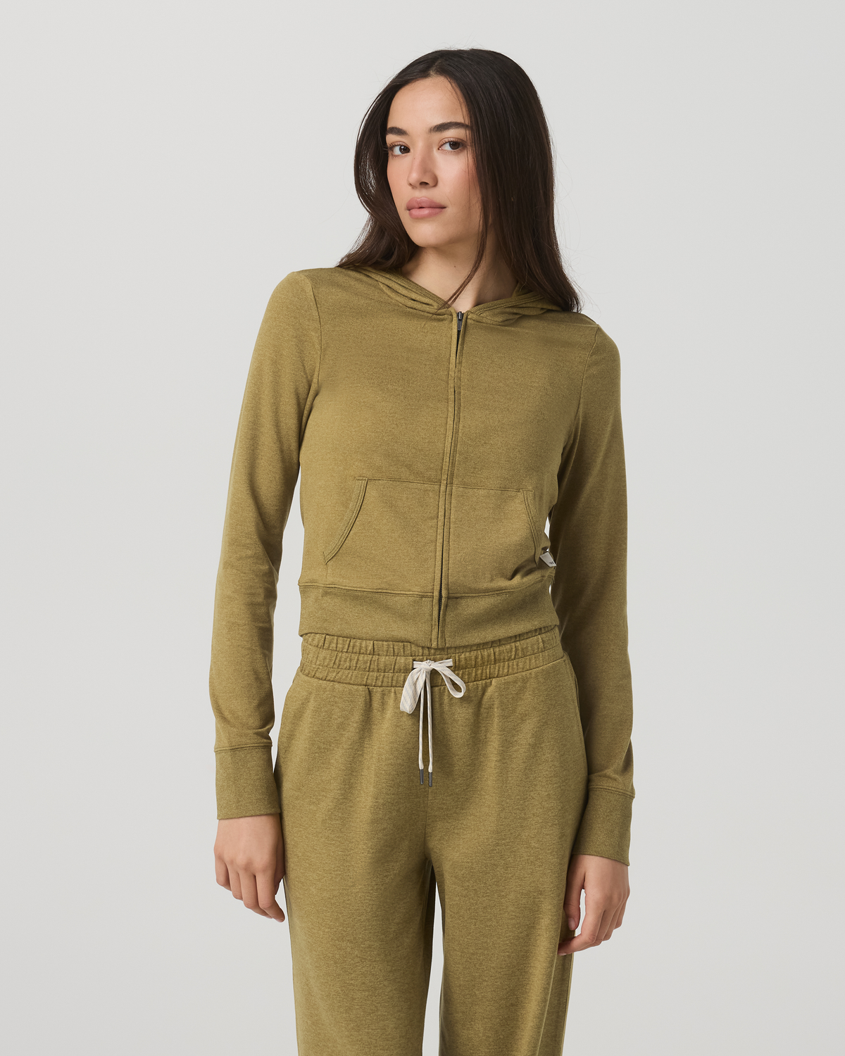 Halo Mini Full Zip Hoodie | Saguaro Heather