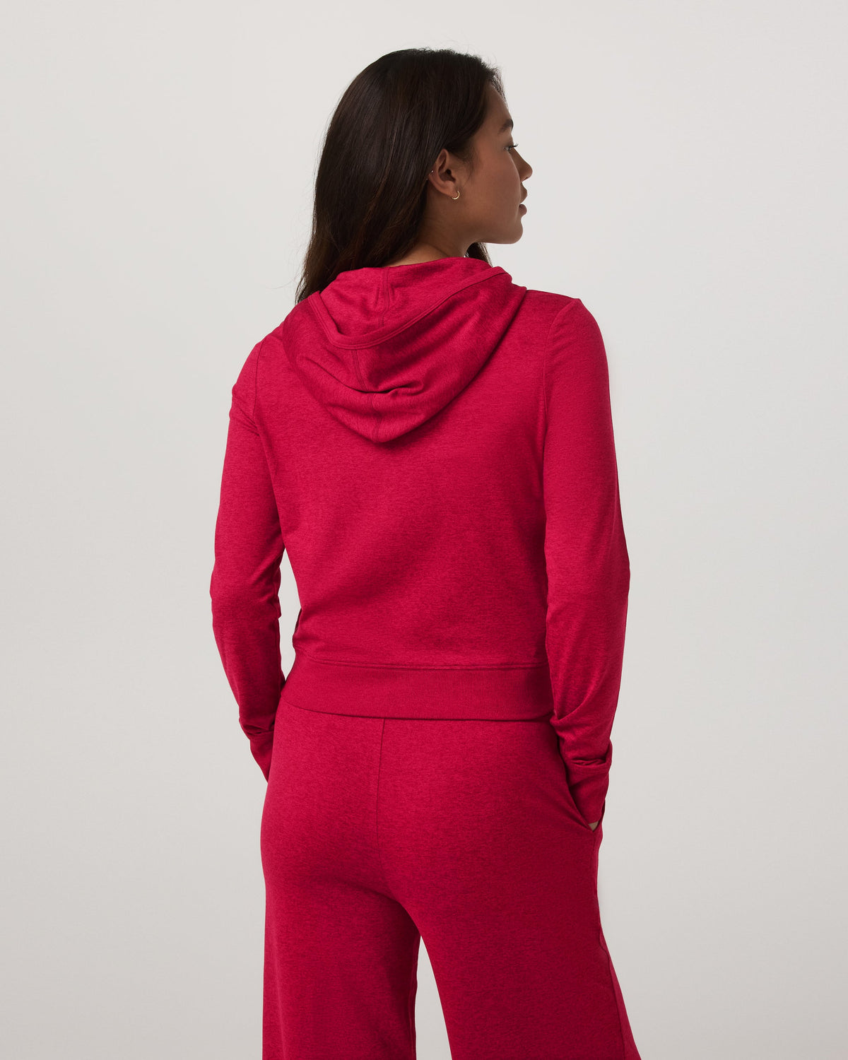 Halo Mini Full Zip Hoodie | Strawberry Heather