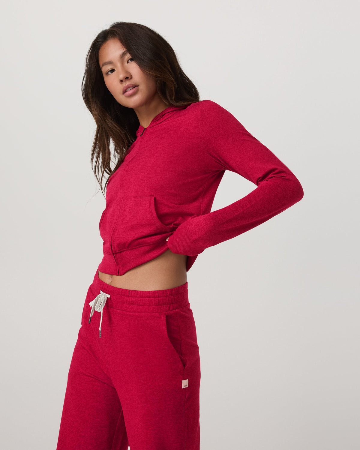 Halo Mini Full Zip Hoodie | Strawberry Heather