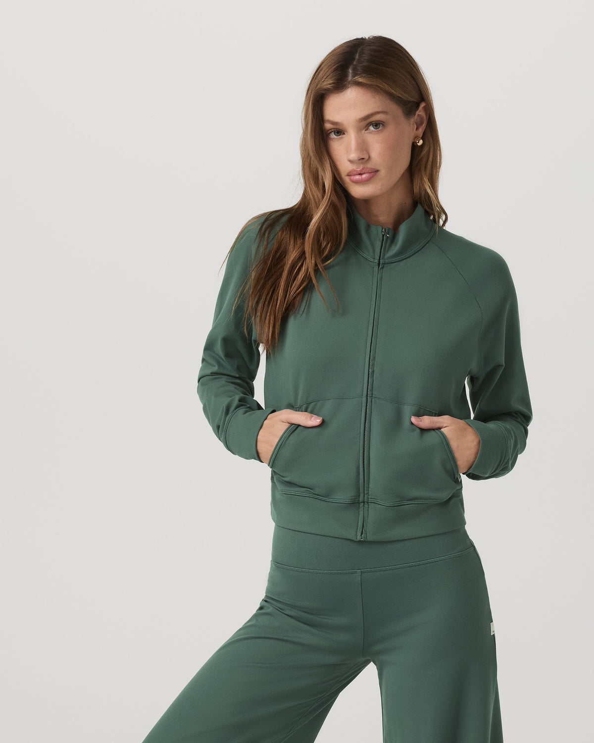 Halo Mini Track Jacket | Agate Green