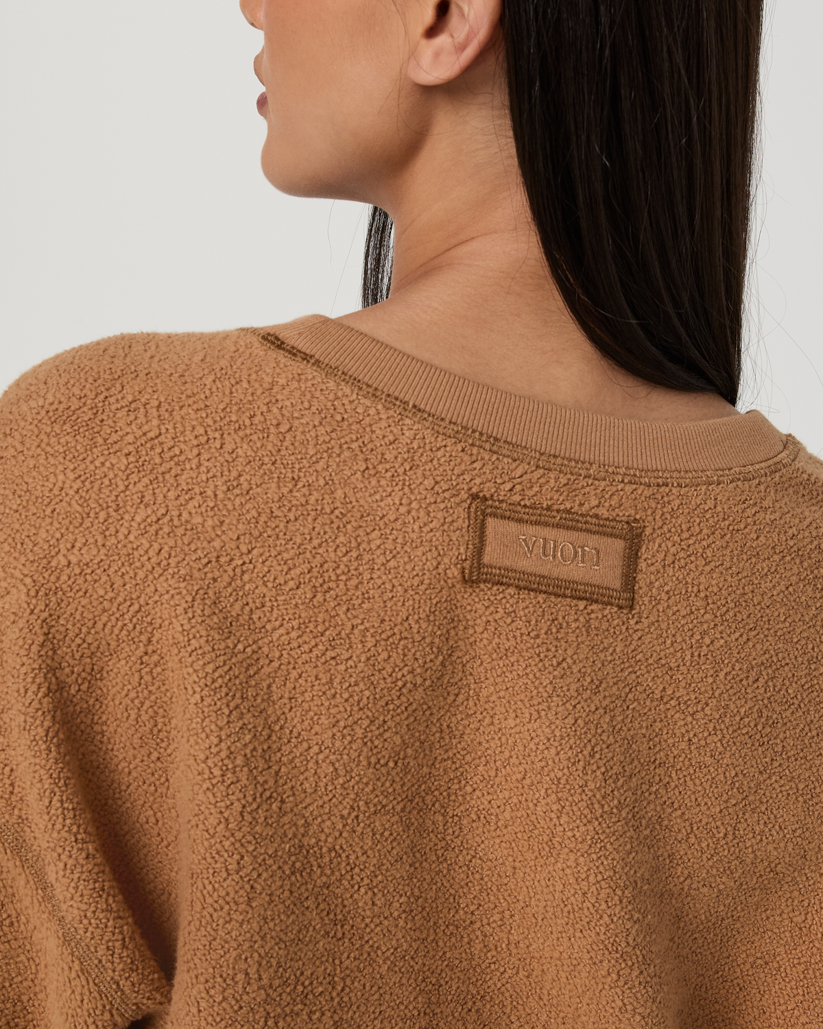 Reverse Fleece Crew | Tobacco Brown