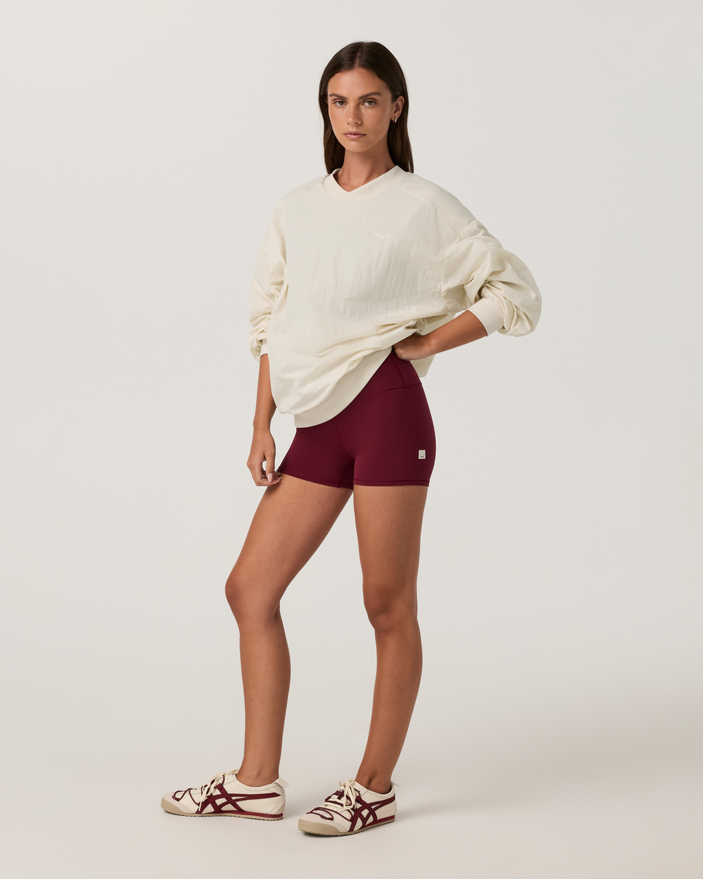 Retrograde Woven Crewneck | Bone