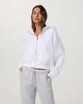 Restore Essential Full Zip Hoodie | White