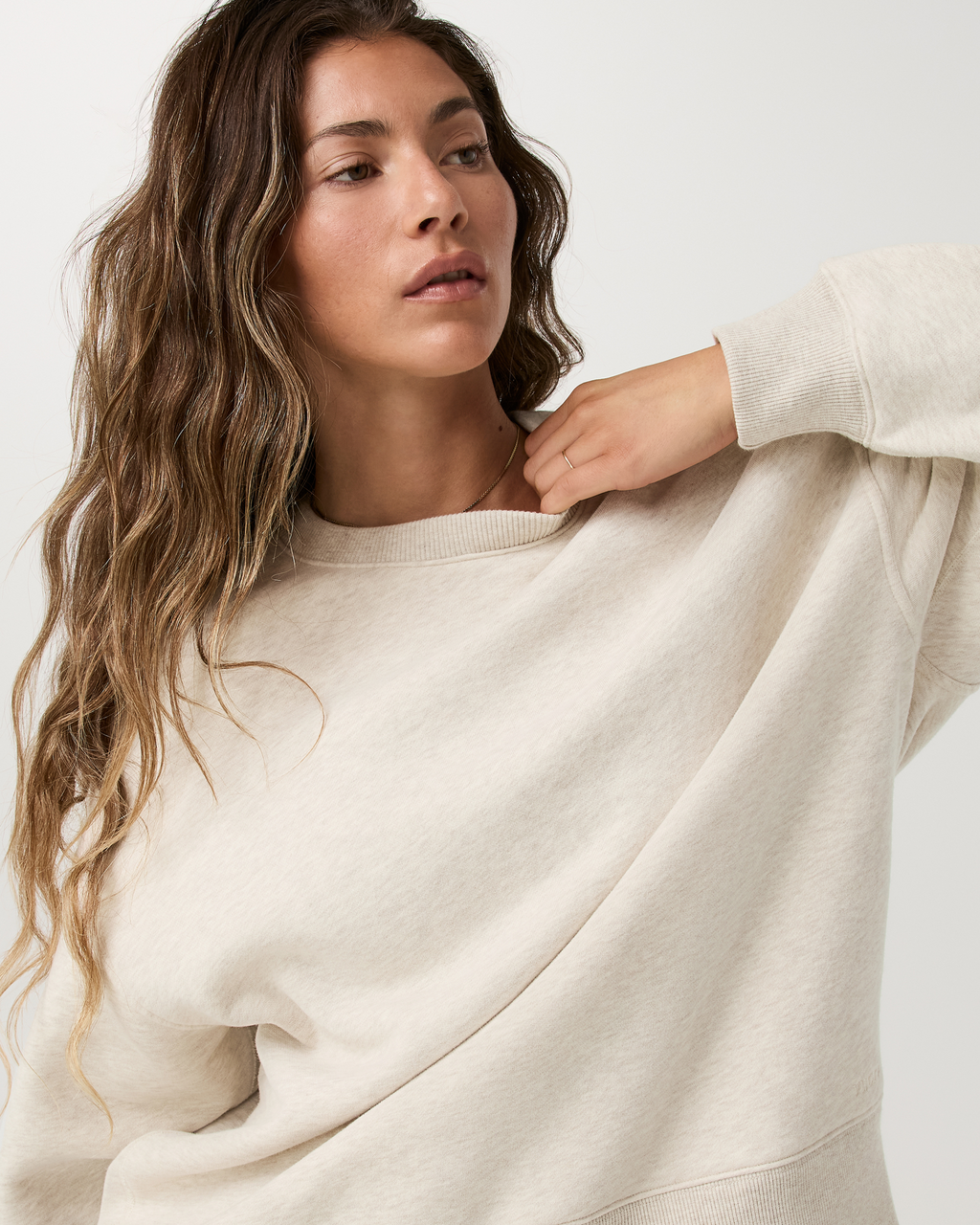 Restore Oversized Crew | Bone Heather