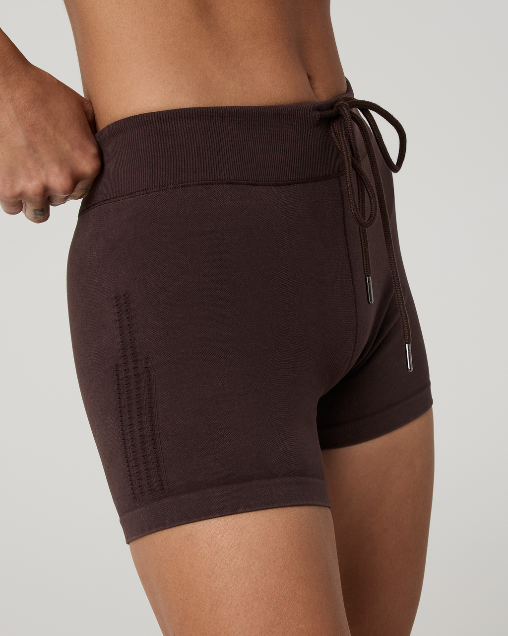 Pointelle Seamless Short 4" | French Roast