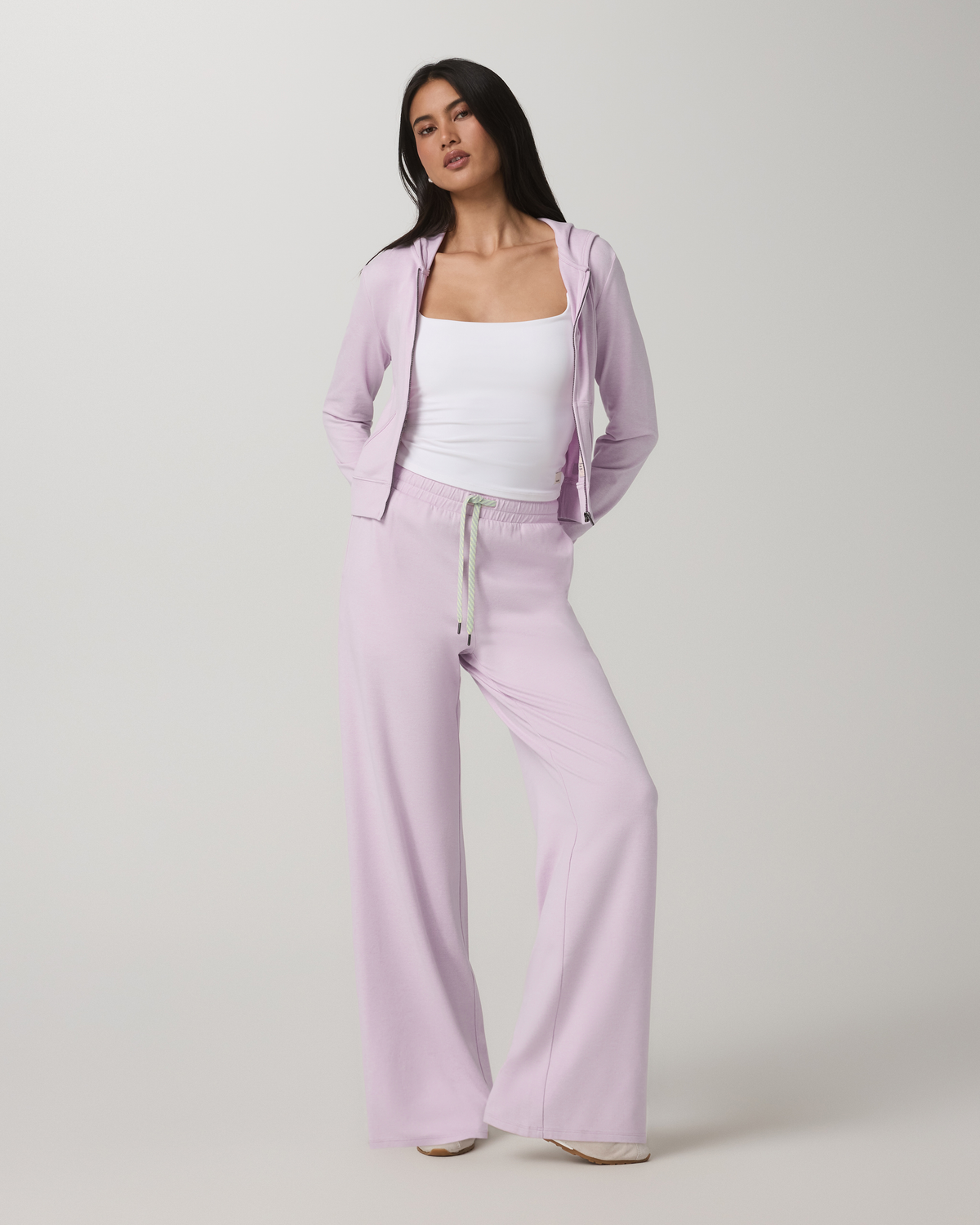 Halo Essential Wideleg Pant | Lilac Breeze Heather