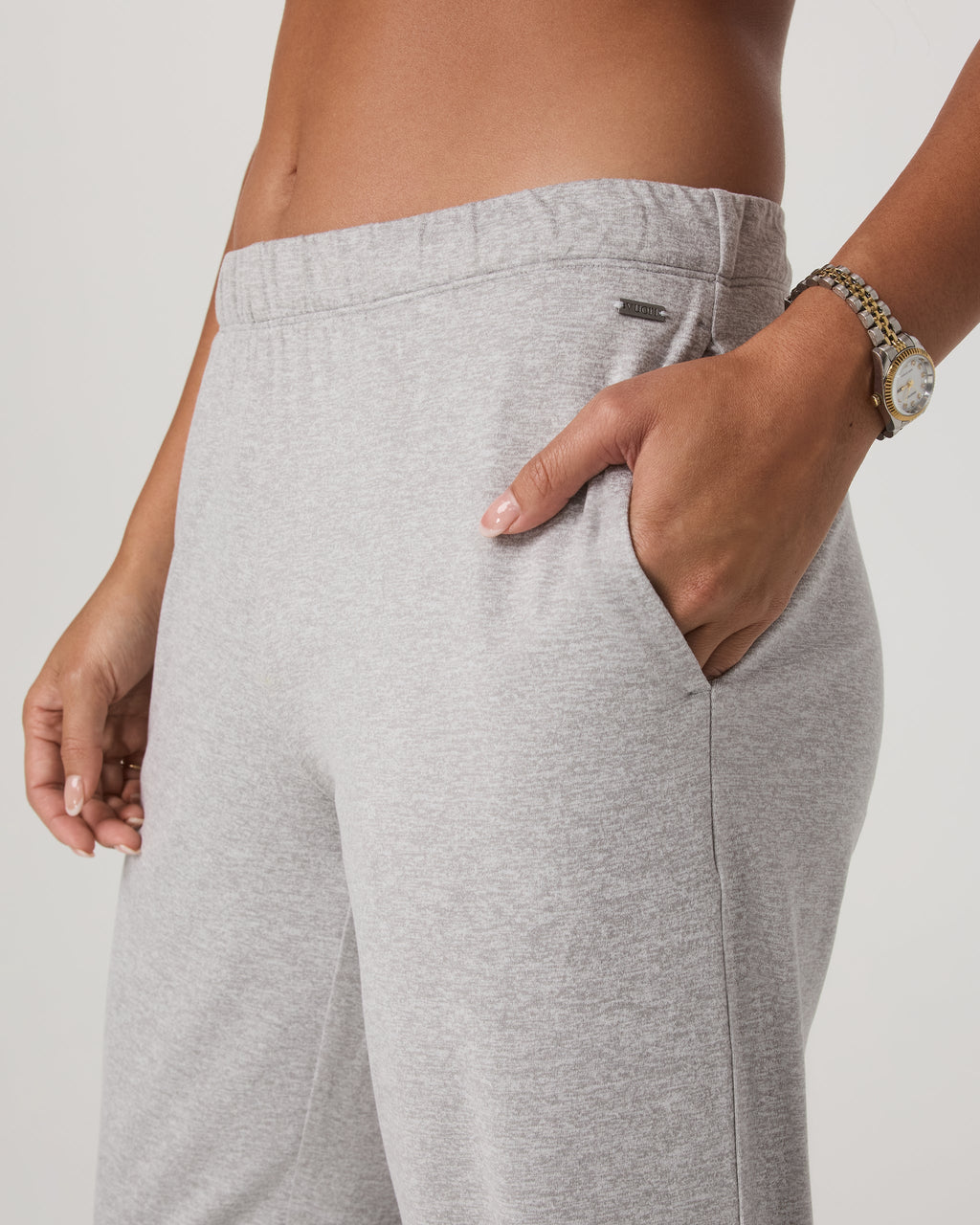 Halo Modern Straight Leg Pant-Short | Pale Grey Heather