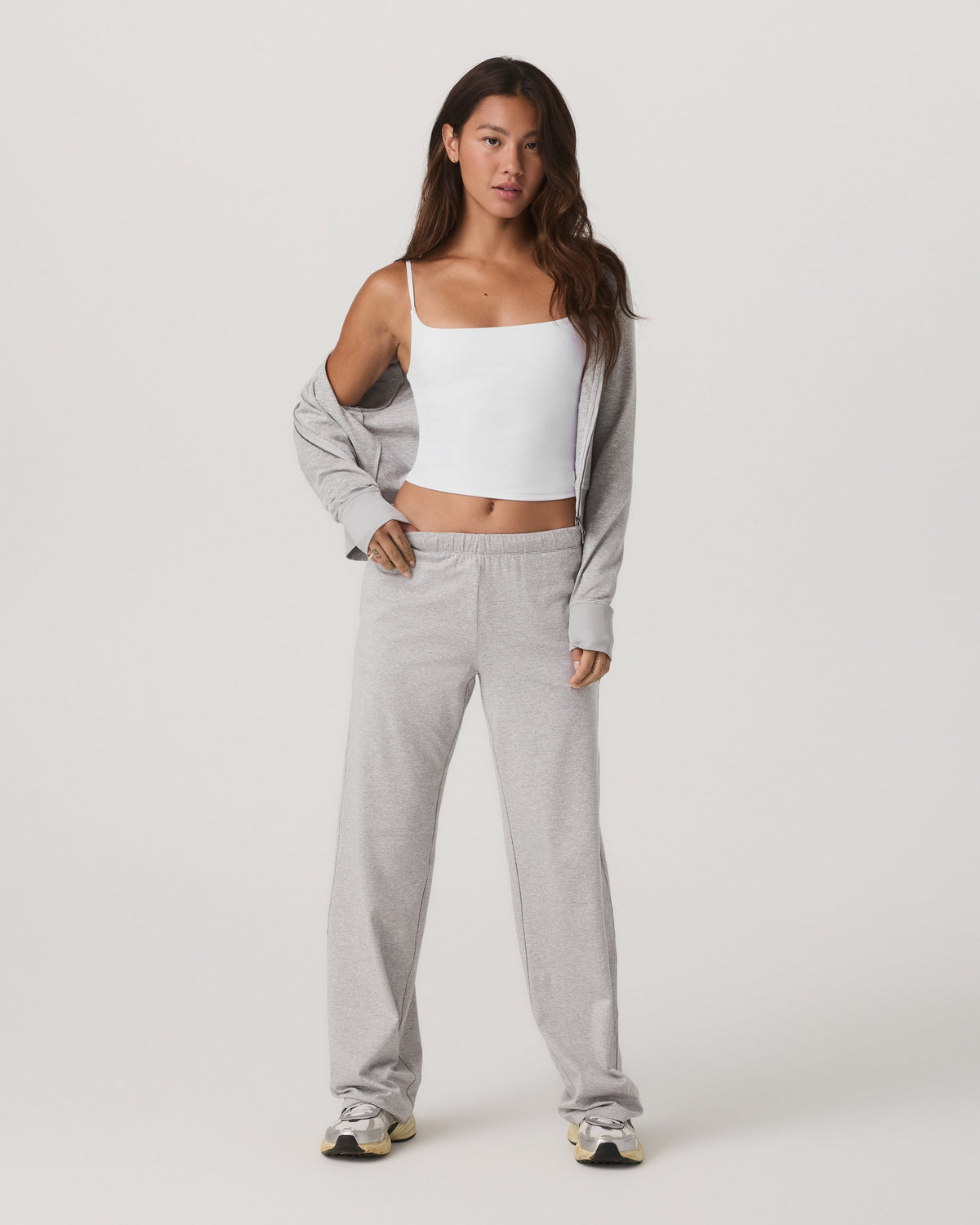 Halo Modern Straight Leg Pant-Short | Pale Grey Heather