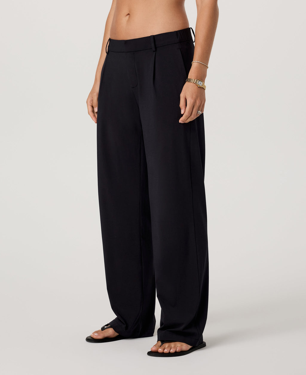 Villa Low Slung Trouser | Black