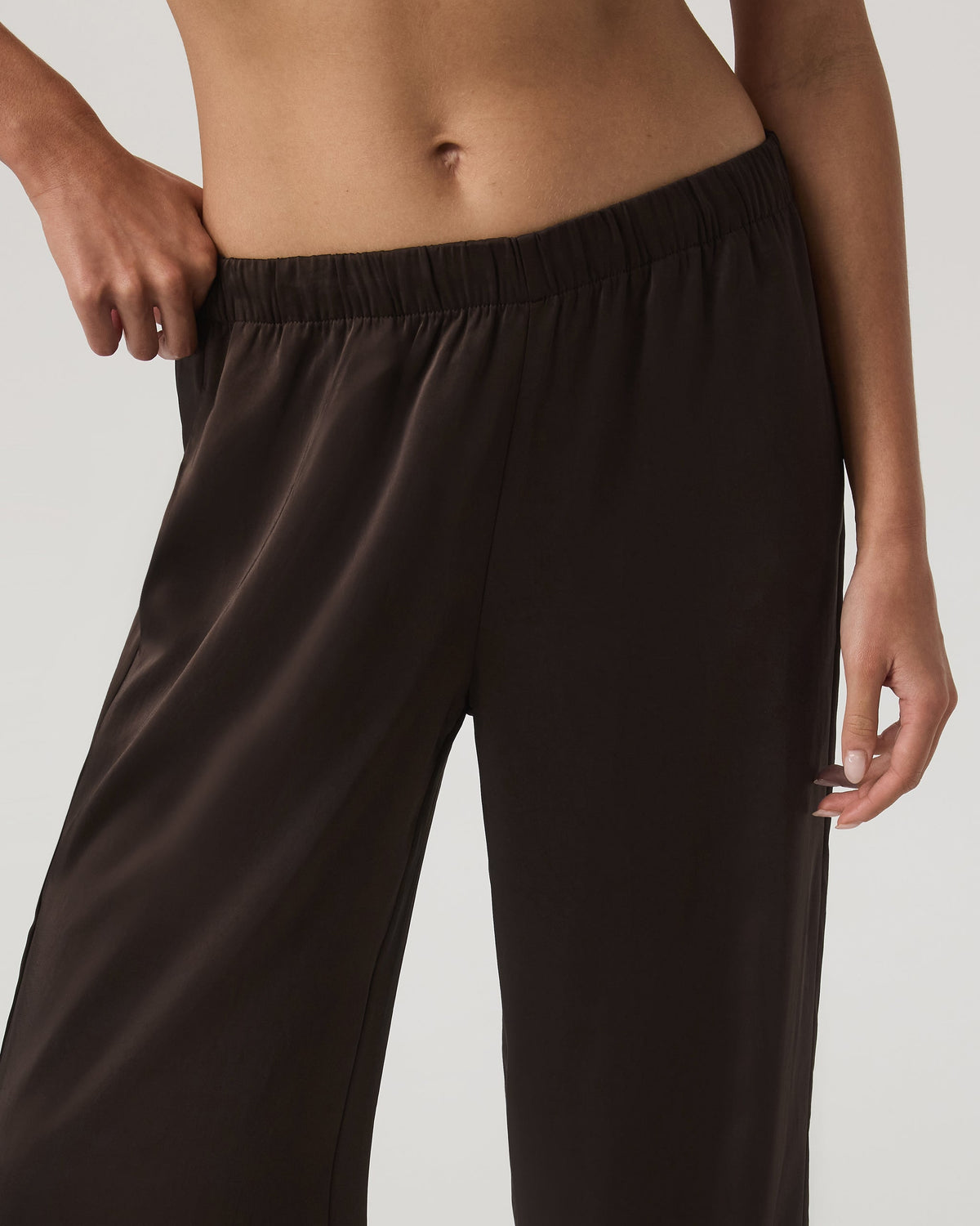 Nova Satin Wideleg Pant | Dark Java