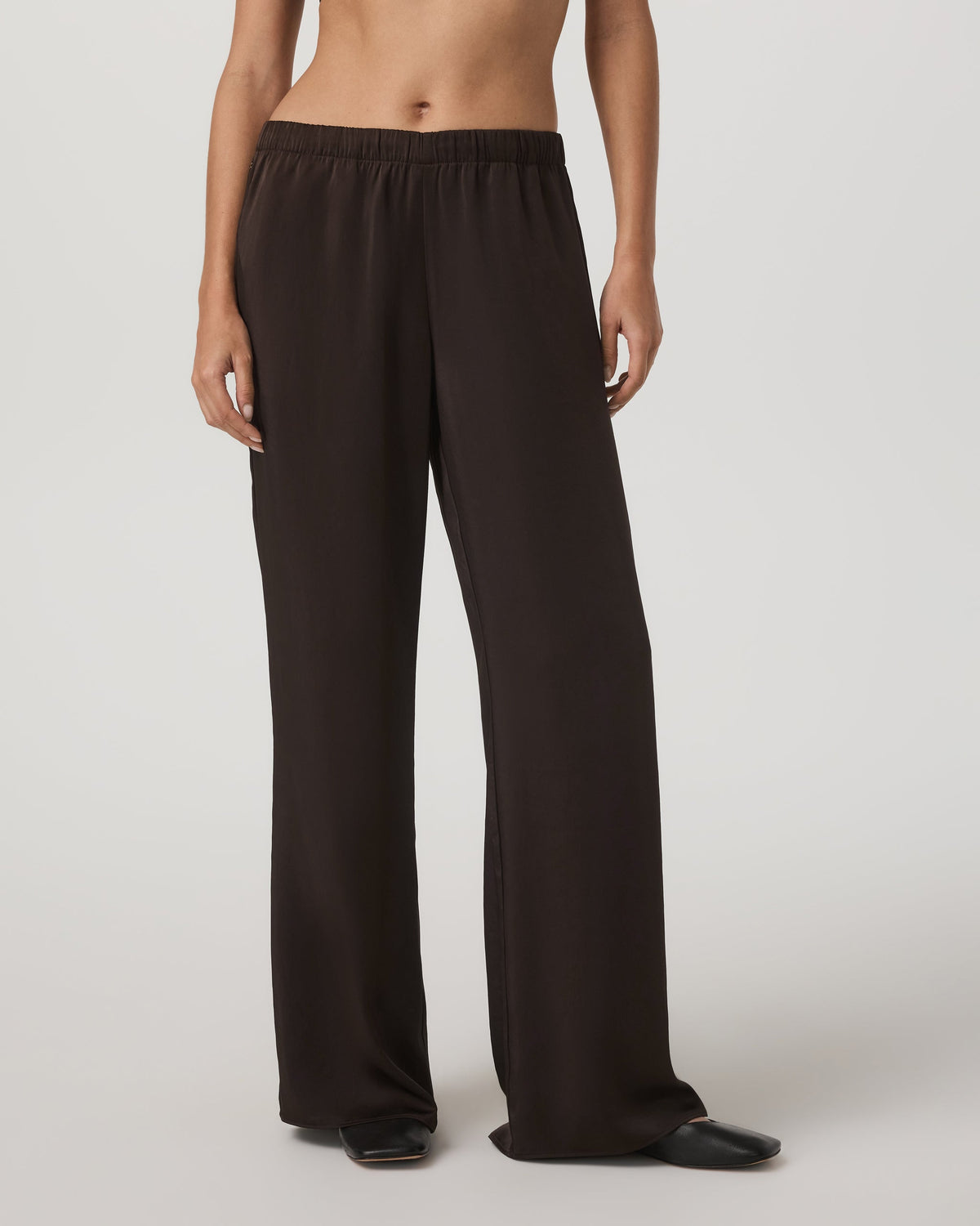 Nova Satin Wideleg Pant | Dark Java