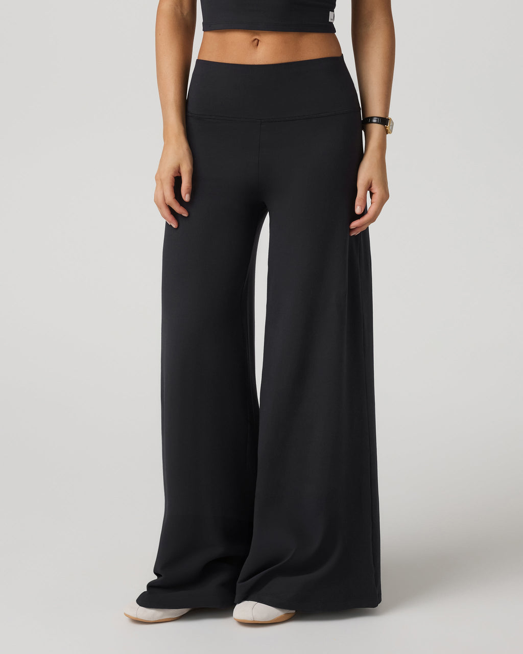 Halo Easy Wideleg Pant - Short | Solid Black