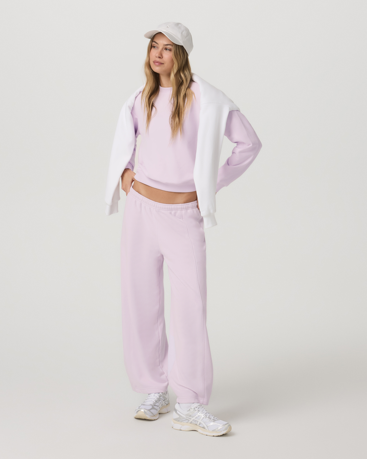 Sedona Barrel Crop Sweatpant | Lilac Breeze