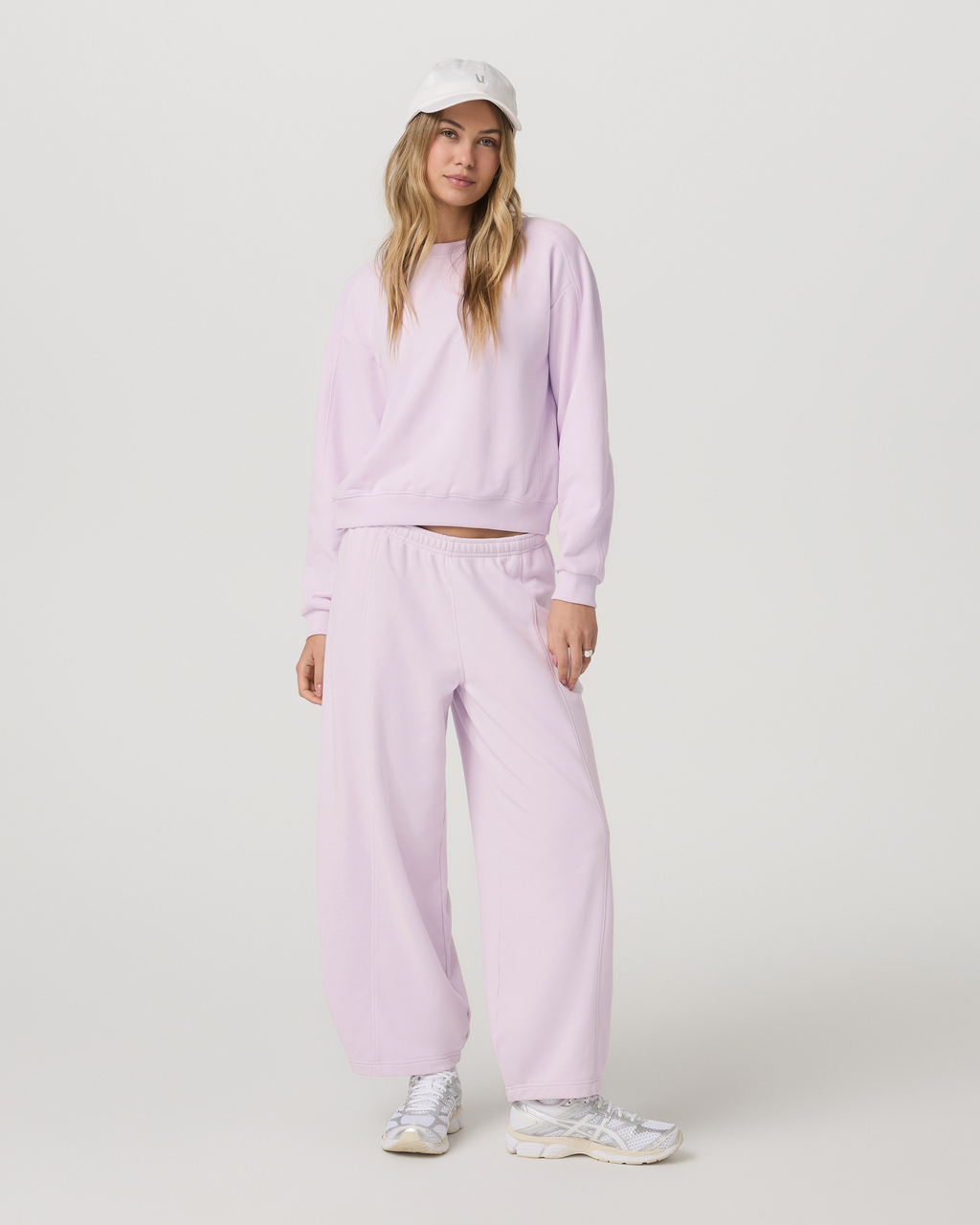 Sedona Barrel Crop Sweatpant | Lilac Breeze