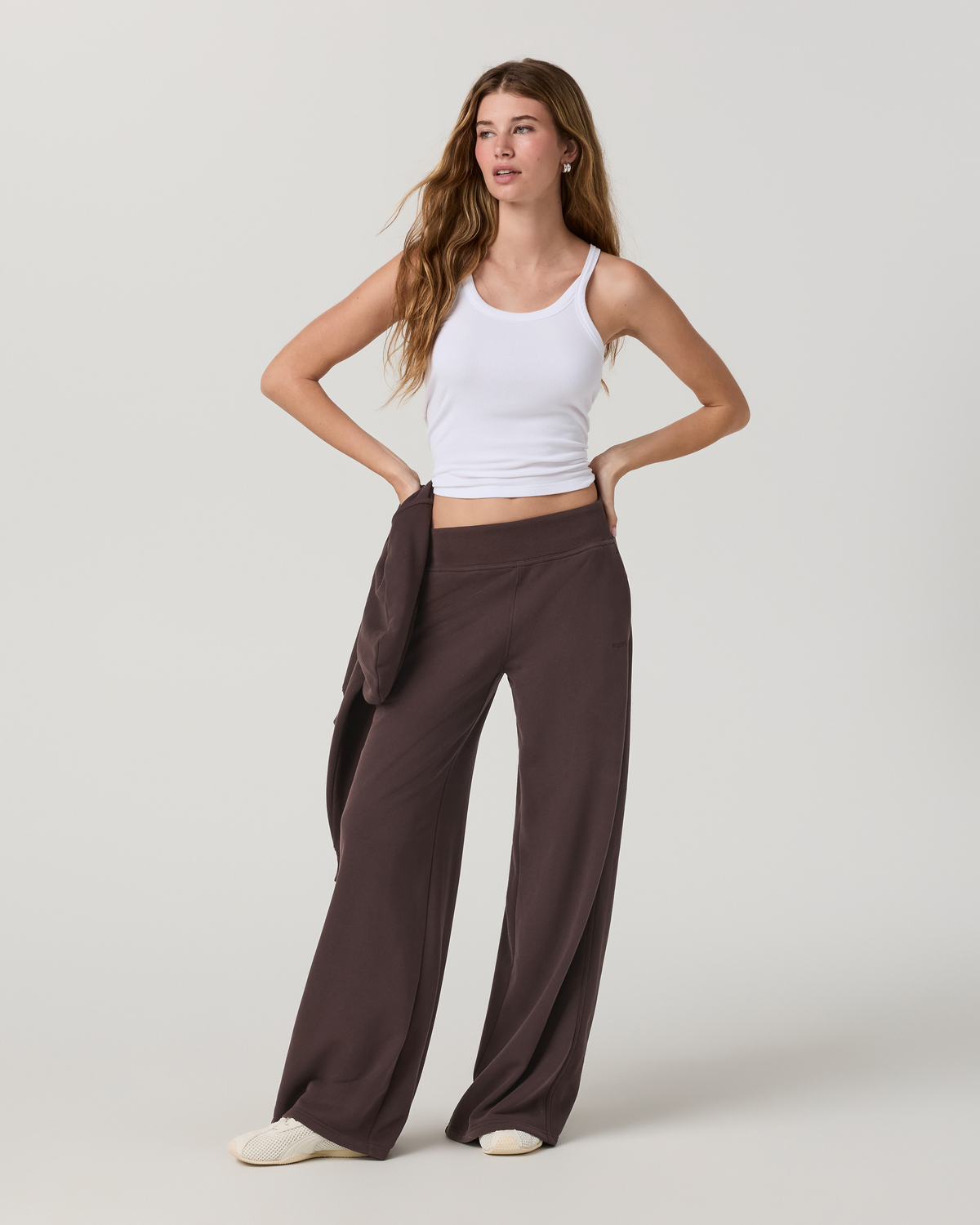 Sedona Midrise Wideleg Sweatpant - Short | French Roast