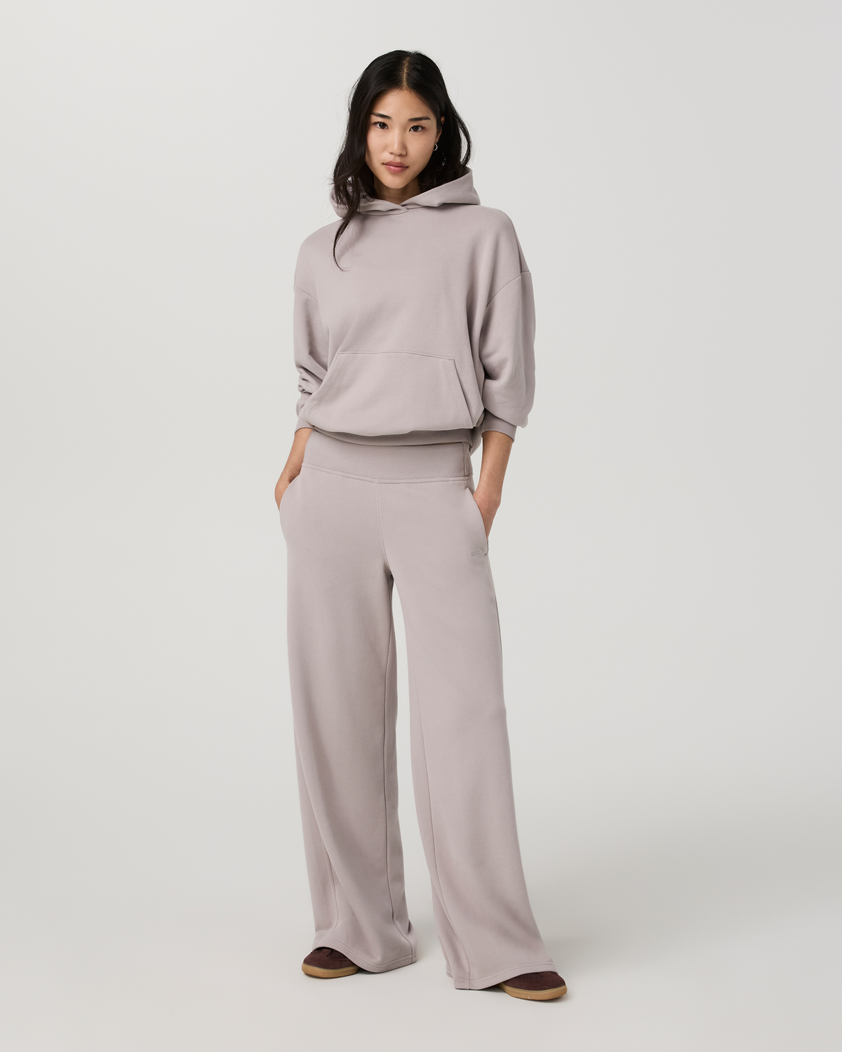 Sedona Midrise Wideleg Sweatpant | Soft Pewter
