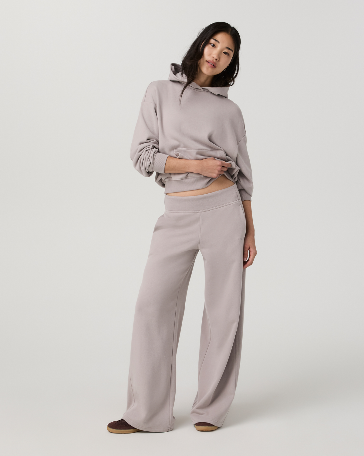 Sedona Midrise Wideleg Sweatpant | Soft Pewter
