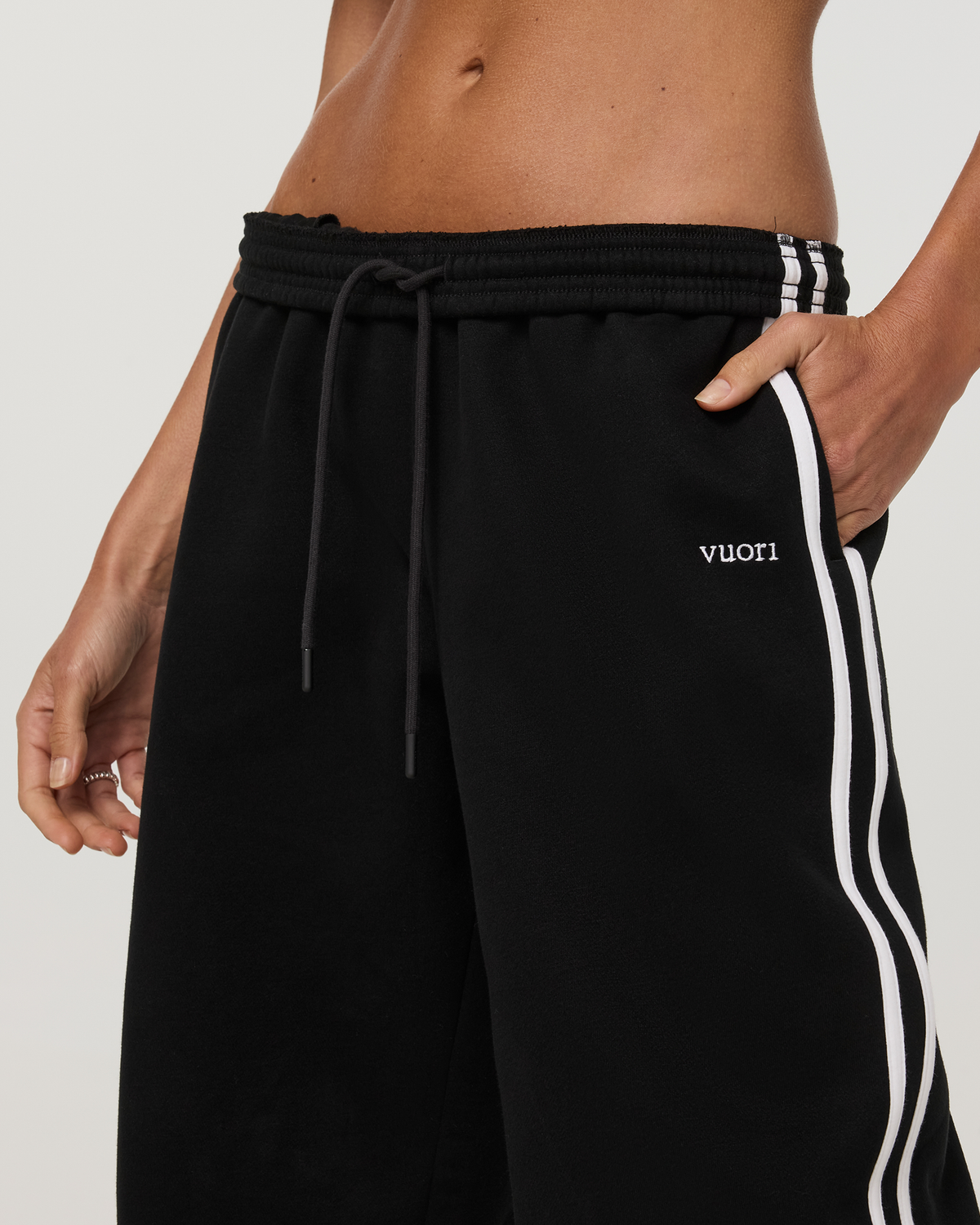 Restore Straight Leg Track Sweatpant-Short | Black