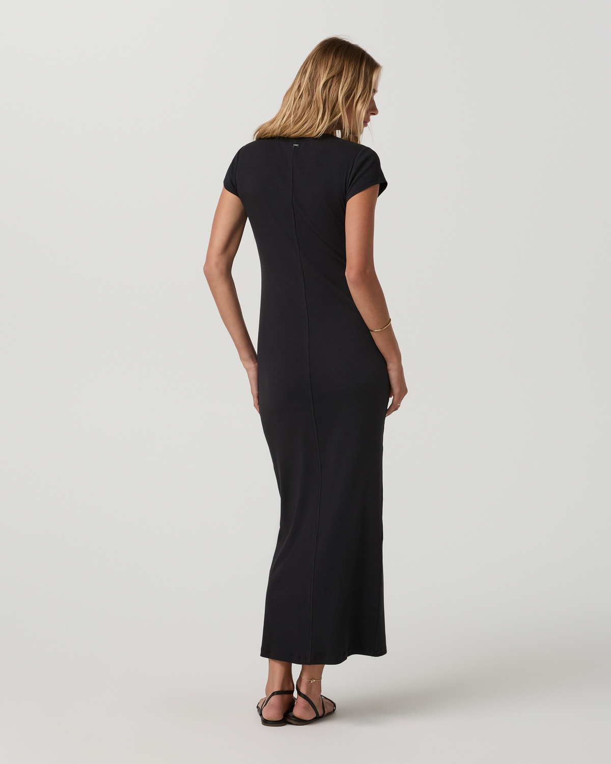 Rib Tee Dress | Black